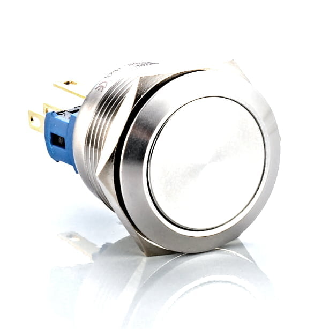 SOAV4S<BR>Bouton Poussoir dia.22 Inox 1NO1NC tche rasante-Lire la description