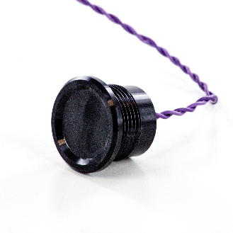 BP Piezo dia22 NO 200mA-24V Alu noir, touche creuse-Lire la description