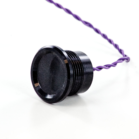 BP Piezo dia22 NO 200mA-24V Alu noir, touche creuse-Lire la description