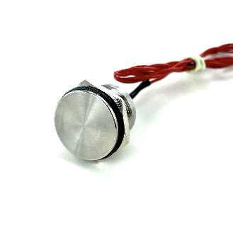 Bouton Poussoir Piezo dia16 NO 200mA-24V Inox, tche rasante-Lire la description