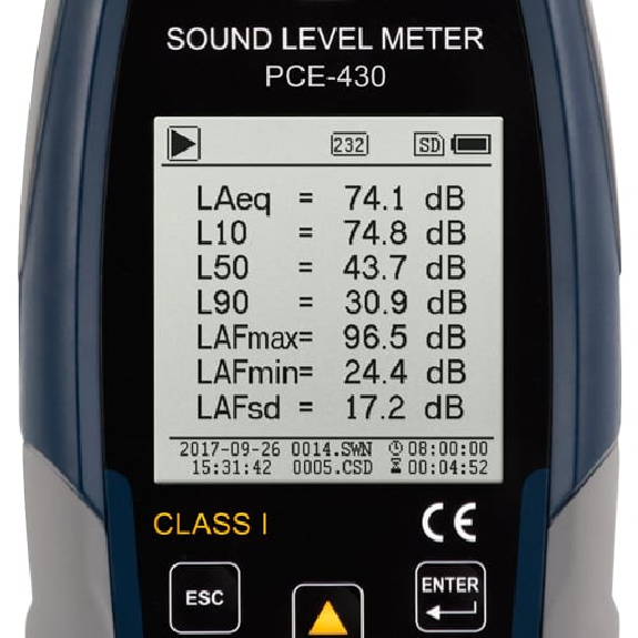PCE Instruments Schallpegelmessgerät PCE-430-EKIT Klasse 1 |inkl. Outdoor-Kit |Outdoor Messung-Beschreibung lesen