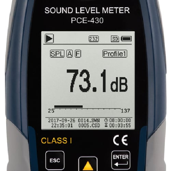 PCE Instruments Schallpegelmessgerät PCE-430-EKIT Klasse 1 |inkl. Outdoor-Kit |Outdoor Messung-Beschreibung lesen
