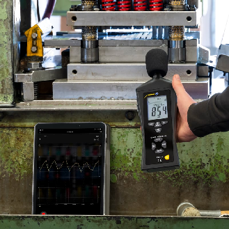 PCE Instruments Schallpegelmessgerät PCE-323 Messbereich 30 ... 130 dB |mit Live-Ansicht & Bluetooth Schnittstelle-Beschreibung lesen