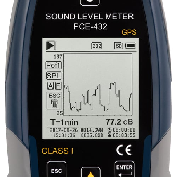 PCE Instruments Schallpegelmeter PCE-432-SC 09 Kit inkl. Kalibrator |Genauigkeitsklasse 1 |inkl. 1/1 Oktavband-Beschreibung lesen