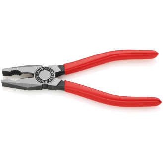 KNIPEX 03 01 180 EAN Kombizange mit Kunststoff überzogen schwarz atramentiert 180 mm-Beschreibung lesen