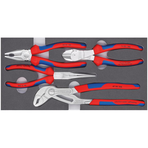 KNIPEX 00 20 01 V17 Zangen-Set in Schaumstoffeinlage-Beschreibung lesen
