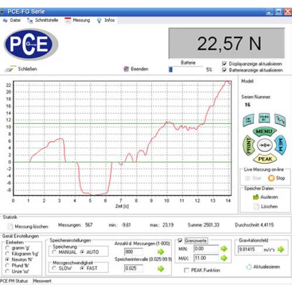 PCE Instruments Torsions-Prüfgerät  PCE-FB 10TS bis 10 Nm / 0,01 Nm |inkl. Software |24 Bit Prozessor-Beschreibung lesen