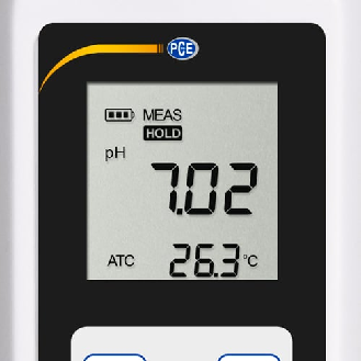 PCE Instruments pH-Meter PCE-PH 26F für zähflüssige Medien |Messbereich -1  15 pH |0,0  60 °C |flache pH Elektrode-Beschreibung lesen