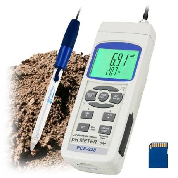 PCE Instruments pH-Messgerät PCE-228SLUR |inkl. pH-Elektrode PCE-PH-SLUR & Temperaturfühler TP-07 PCE Instruments pH-Messgerät PCE-228SLUR |inkl. pH-Elektrode PCE-PH-SLUR & Temperaturfühler TP-07-Beschreibung lesen