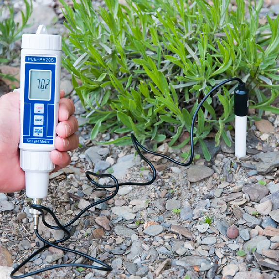 PCE Instruments Erdreich pH-Meter PCE-PH20S inkl. ph-Bodenelektrode |Messbereich 0,00  14,00 pH-Beschreibung lesen
