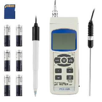 PCE Instruments Erdreich pH-Meter  PCE-228S |inkl. Elektrode PCE-PH-ES & Temperaturfühler TP-07-Beschreibung lesen