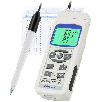 PCE Instruments Erdreich pH-Meter  PCE-228S |inkl. Elektrode PCE-PH-ES & Temperaturfühler TP-07-Beschreibung lesen