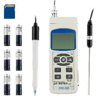 PCE Instruments pH-Messgerät  PCE-228 |inkl. pH-Elektrode (PE-03) & Temperaturfühler (TP-07)-Beschreibung lesen