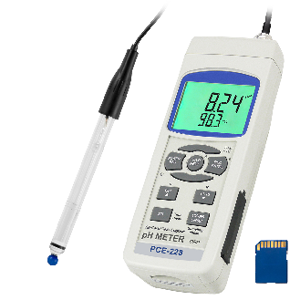 PCE Instruments pH-Messgerät  PCE-228HTE |inkl. pH-Elektrode PCE-PH-HTE & Temperaturfühler (TP-07)-Beschreibung lesen