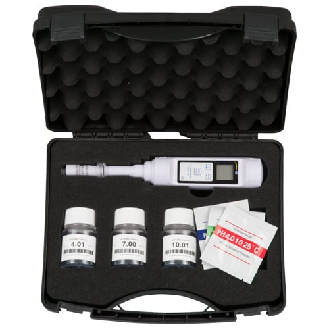 PCE Instruments pH-Meter PCE-PH 28L für kleine Messmengen |Messbereich -1  15 pH |flache pH Elektrode mit langem Schaft-Beschreibung lesen