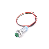 Indicateur LED dia06 LaitonNi rasant Vert 24V, fils 10cm