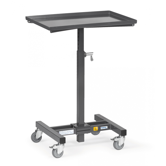 Soporte material ESD, altura ajustable, 720-995 mm, c. carga 150 kg, 510x410 mm-Leer más