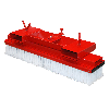 Gabelstapler-Kehrbesen SKB 100, lackiert, Feuerrot