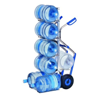 Carro de aluminio para 7 bidones de agua-Leer más