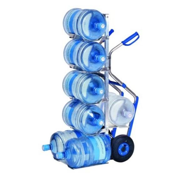 Carro de aluminio para 7 bidones de agua Carro de aluminio para 7 bidones de agua-Leer más