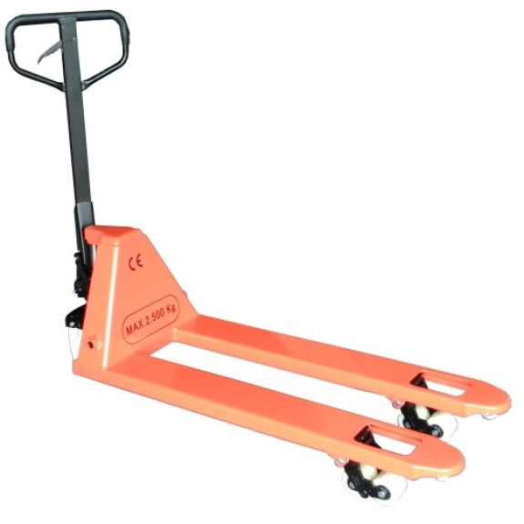 Transpallet 1150 x 540 mm 2500 kg con ruote in nylon-Leggi tutto