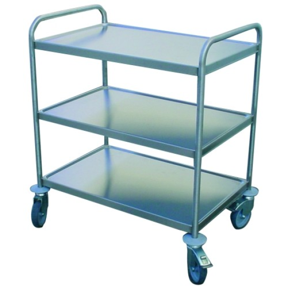 Carrello di servizio 3 ripiani in acciaio inossidabile-Leggi tutto