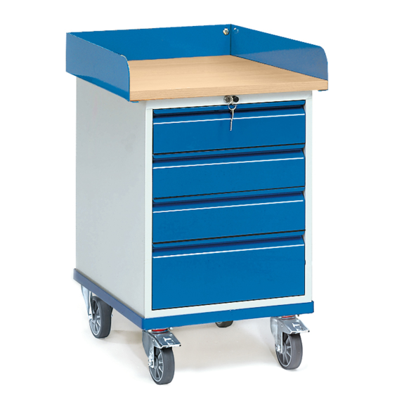 Rollschrank mit Umrandung und 4 Schubladen Rollschrank mit Umrandung und 4 Schubladen-Beschreibung lesen