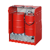 Gefahrstoff-Rollladenschrank RSG-1, max. 2x 200-l-Fässer, Feuerrot