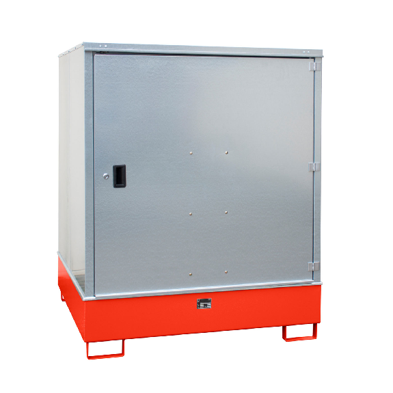 Gefahrstoff-Schrank GS-3, abschließbar, für max. 4x200l Fässer, Feuerrot Gefahrstoff-Schrank GS-3, abschließbar, für max. 4x200l Fässer, Feuerrot-Beschreibung lesen