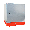 Gefahrstoff-Schrank GS-3, abschließbar, für max. 4x200l Fässer, Feuerrot