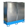 Gefahrstoff-Schrank GS-2, abschließbar, für max. 2x200l Fässer, Lichtblau