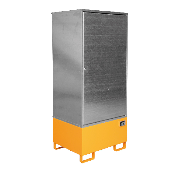 Gefahrstoff-Schrank GS-1, abschließbar, für max. 1x200l Fass, Gelborange Gefahrstoff-Schrank GS-1, abschließbar, für max. 1x200l Fass, Gelborange-Beschreibung lesen