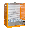 Gefahrstoff-Rollladenschrank RSG-1, max. 2x 200-l-Fässer, Gelborange