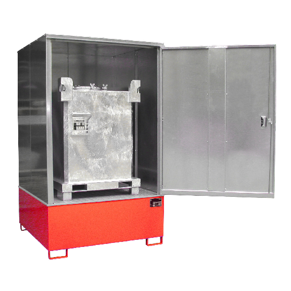 Gefahrstoff-Schrank GS-4, abschließbar, für max. 1x1000l IPC, Feuerrot Gefahrstoff-Schrank GS-4, abschließbar, für max. 1x1000l IPC, Feuerrot-Beschreibung lesen