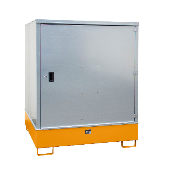 Gefahrstoff-Schrank GS-3, abschließbar, für max. 4x200l Fässer, Gelborange Gefahrstoff-Schrank GS-3, abschließbar, für max. 4x200l Fässer, Gelborange-Beschreibung lesen