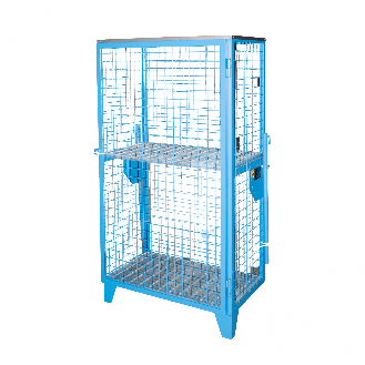 Gasflaschen-Depot GFD-R 4, Lichtblau, 1 Tür, Drahtgitter für 4x 11 kg-Gasflaschen-Beschreibung lesen