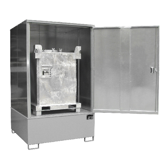 Gefahrstoff-Schrank GS-4, abschließbar, für max. 1x1000l IPC, Mausgrau Gefahrstoff-Schrank GS-4, abschließbar, für max. 1x1000l IPC, Mausgrau-Beschreibung lesen