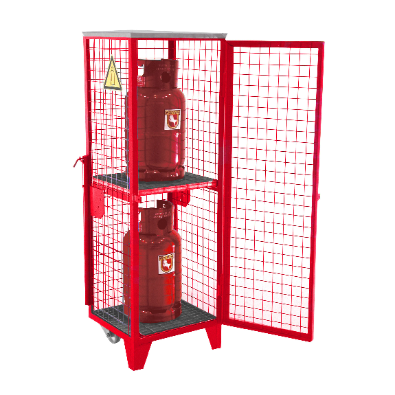 Gasflaschen-Depot GFD-R 2, Feuerrot, 2 Türen, Drahtgitter für 2x 11 kg-Gasflaschen Gasflaschen-Depot GFD-R 2, Feuerrot, 2 Türen, Drahtgitter für 2x 11 kg-Gasflaschen-Beschreibung lesen