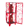 Gasflaschen-Depot GFD-R 2, Feuerrot, 2 Türen, Drahtgitter für 2x 11 kg-Gasflaschen