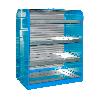 Gefahrstoff-Rollladenschrank RSG-4 mit 4 Kleingebindewannen, Lichtblau