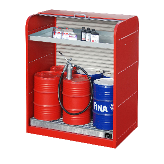 Gefahrstoff-Rollladenschrank RSG-3, lackiert, Feuerrot-Beschreibung lesen