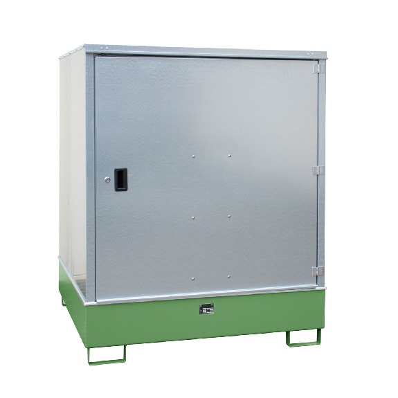 Gefahrstoff-Schrank GS-3, abschließbar, für max. 4x200l Fässer, Resedagrün Gefahrstoff-Schrank GS-3, abschließbar, für max. 4x200l Fässer, Resedagrün-Beschreibung lesen