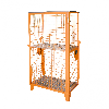 Gasflaschen-Depot GFD-R 4, Gelborange, 1 Tür, Drahtgitter für 4x 11 kg-Gasflaschen