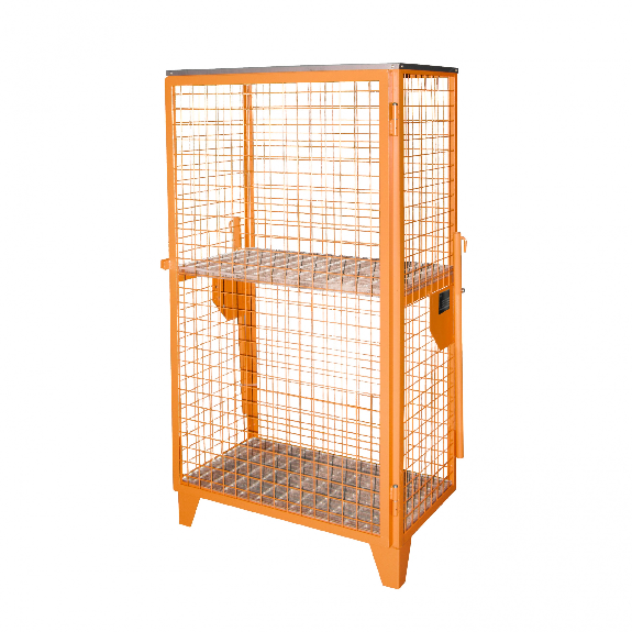 Gasflaschen-Depot GFD-R 4, Gelborange, 1 Tür, Drahtgitter für 4x 11 kg-Gasflaschen-Beschreibung lesen