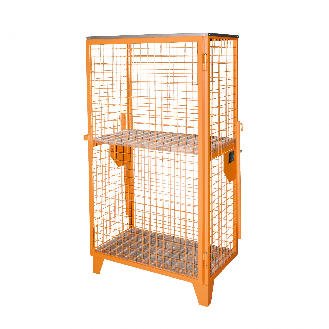 Gasflaschen-Depot GFD-R 4, Gelborange, 1 Tür, Drahtgitter für 4x 11 kg-Gasflaschen-Beschreibung lesen
