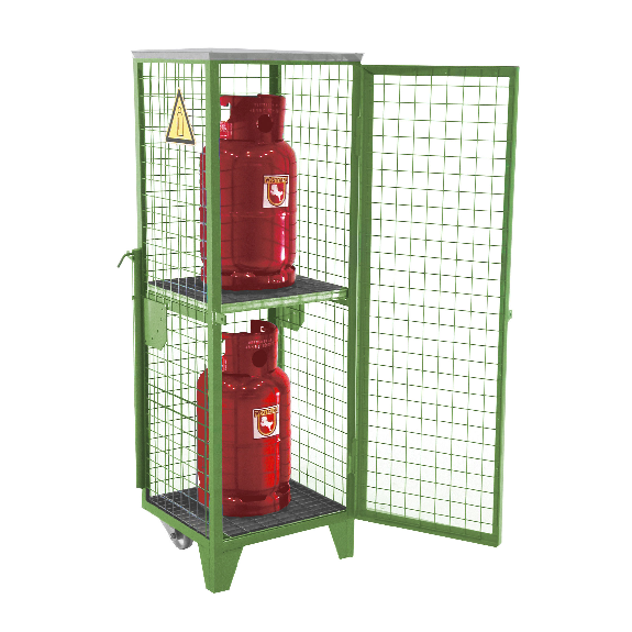 Gasflaschen-Depot GFD-R 2, Resedagrün, 2 Türen, Drahtgitter für 2x 11 kg Gasflaschen-Depot GFD-R 2, Resedagrün, 2 Türen, Drahtgitter für 2x 11 kg-Beschreibung lesen
