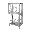 Gasflaschen-Depot GFD-R 4, Mausgrau, 1 Tür, Drahtgitter für 4x 11 kg-Gasflaschen