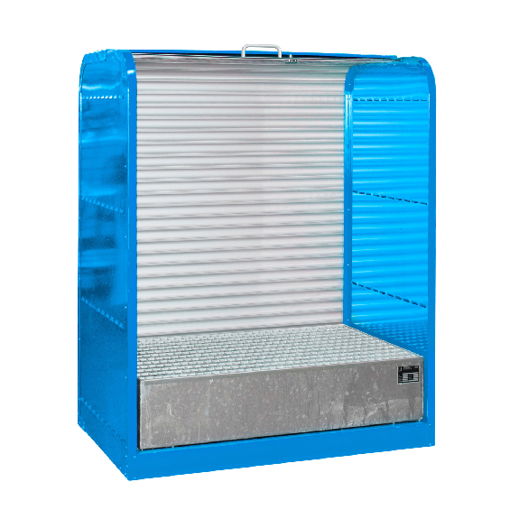 Gefahrstoff-Rollladenschrank RSG-1, max. 2x 200-l-Fässer, Lichtblau Gefahrstoff-Rollladenschrank RSG-1, max. 2x 200-l-Fässer, Lichtblau-Beschreibung lesen