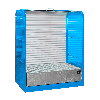 Gefahrstoff-Rollladenschrank RSG-1, max. 2x 200-l-Fässer, Lichtblau