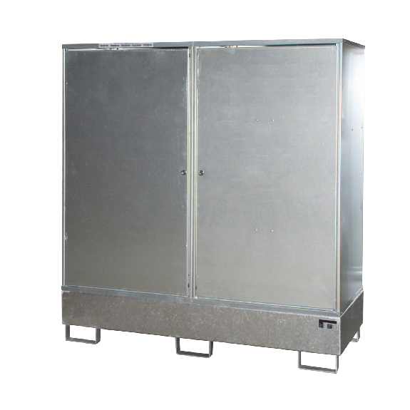 Gefahrstoff-Schrank GS-2, abschließbar, für max. 2x200l Fässer, feuerverzinkt Gefahrstoff-Schrank GS-2, abschließbar, für max. 2x200l Fässer, feuerverzinkt-Beschreibung lesen